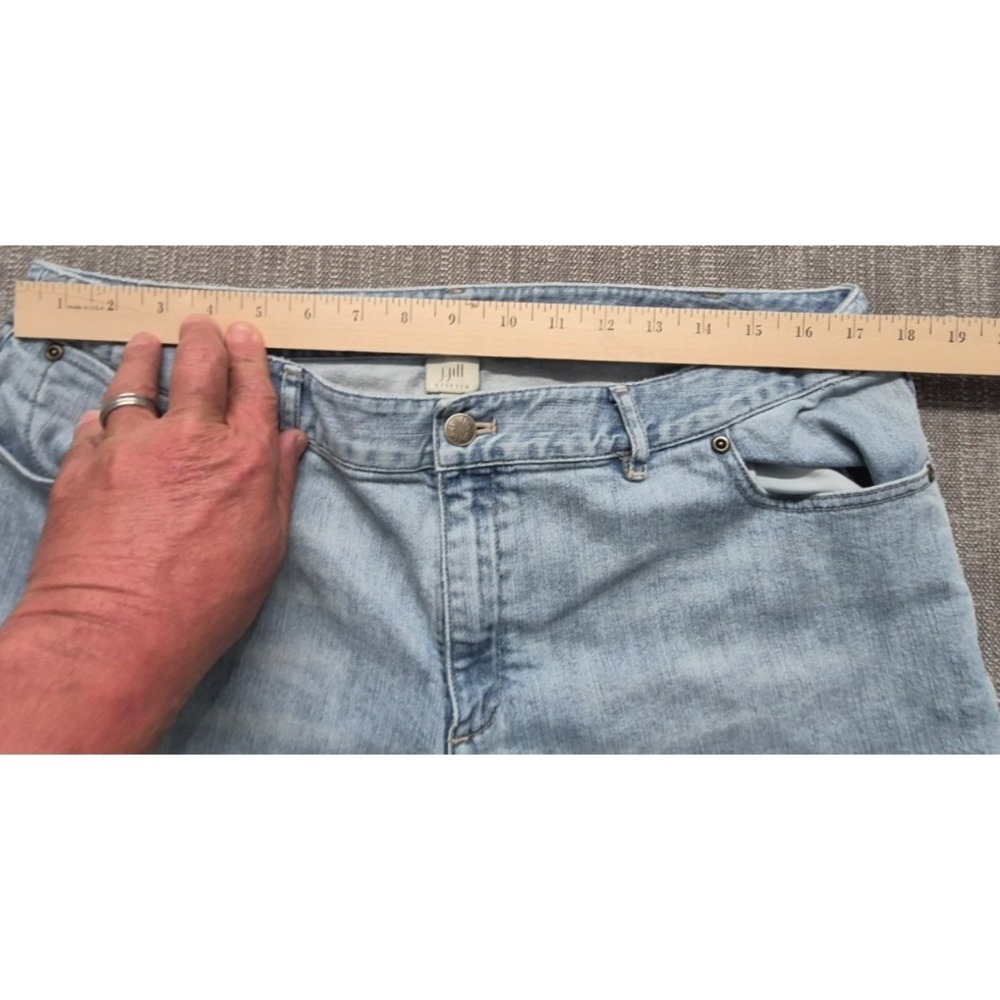 J Jill Stretch women's light wash denim blue jeans sz. 16 Cotton Blend classic - Picture 6 of 11